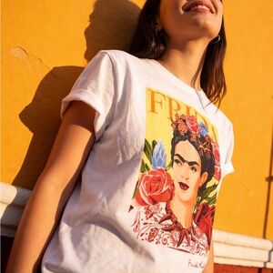 Jerry Leigh Artistic Frida Kahlo White Tee